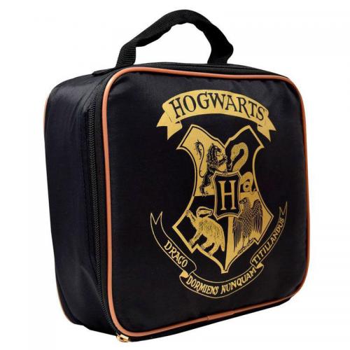 Bolsa Portaalimentos Harry Potter Hogwarts Negro