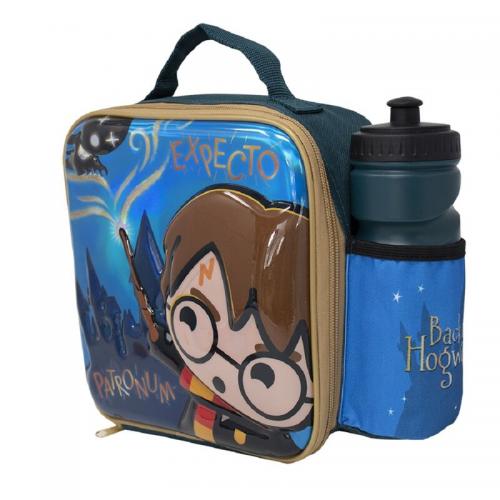 Bolsa Portaalimentos y Botella Harry Potter Chibi