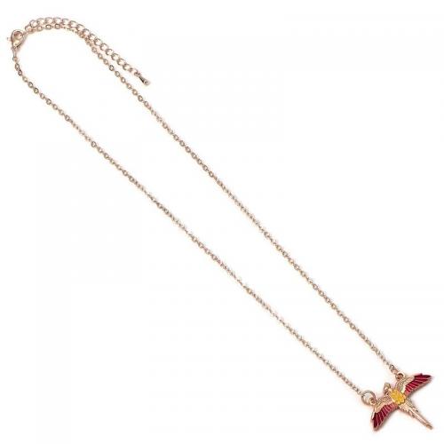 Collar Harry Potter Fawkes Oro Rosa