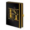 Cuaderno A5 Harry Potter Hufflepuff Negro y Dorado Premium