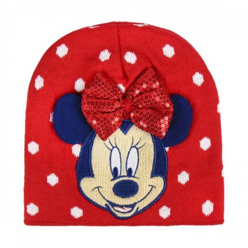 Gorro Infantil Brillo Minnie Disney Rojo