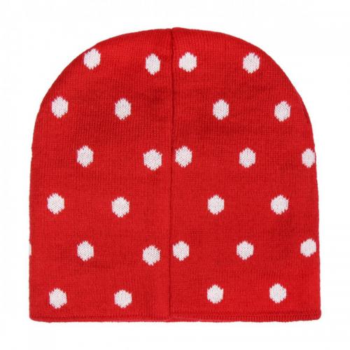 Gorro Infantil Brillo Minnie Disney Rojo