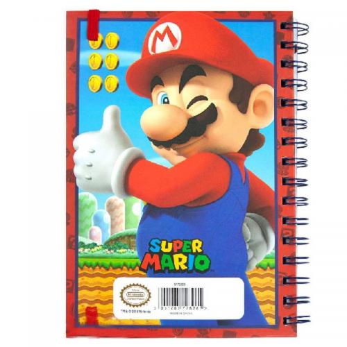 Libreta Super Mario Efecto Lenticular 3D