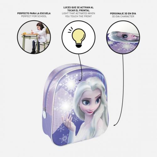 Mochila Infantil Luces 3D Frozen II Disney