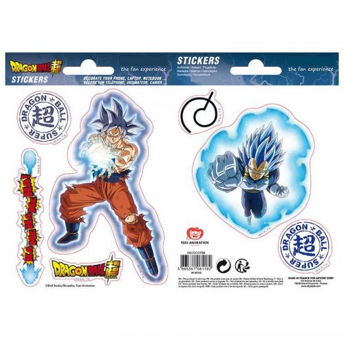 Pegatinas Dragon Ball Goku & Vegeta 16x11cm / 2 hojas