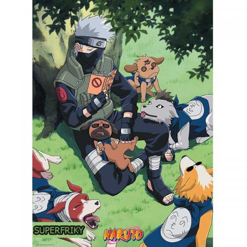 Póster Naruto Kakashi y Perros